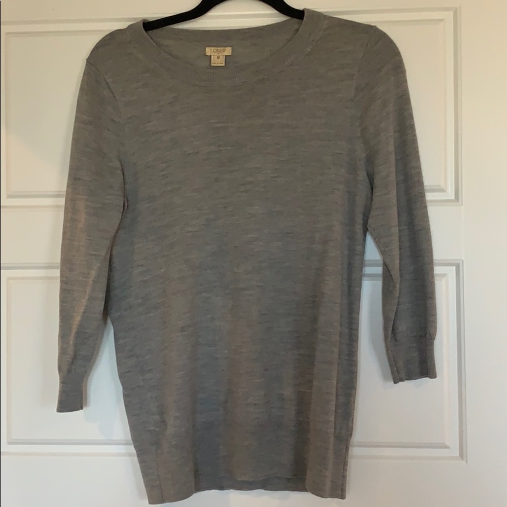 J Crew Merino Wool Sweater - Gray, Medium